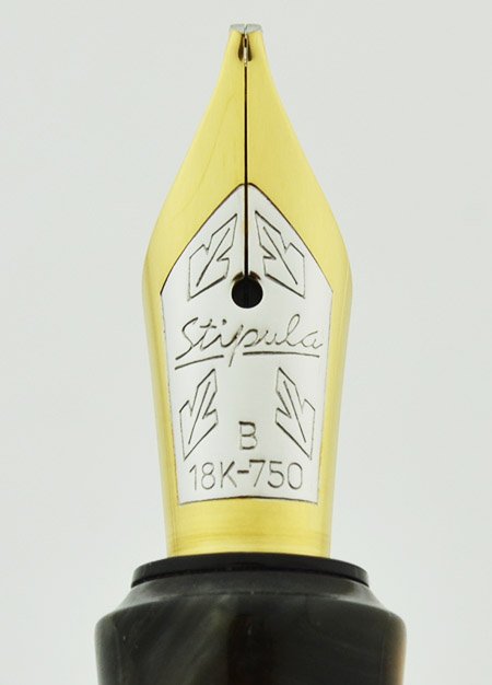 Stipula I Castoni Tiger's Eye Fountain Pen - 18k Stub Nib (Near